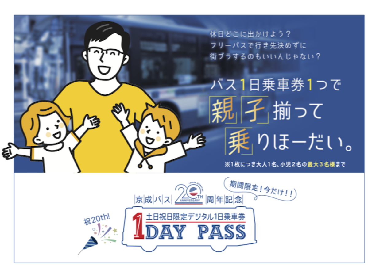 京成バス20周年記念１日乗車券